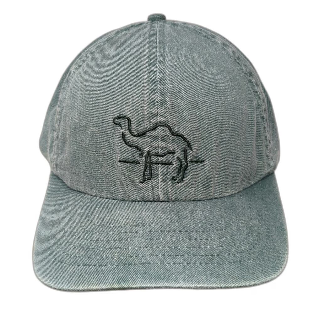 Camel Cigarettes Baseball Cap Green Embroidered Slideback Cotton Hat Vintage